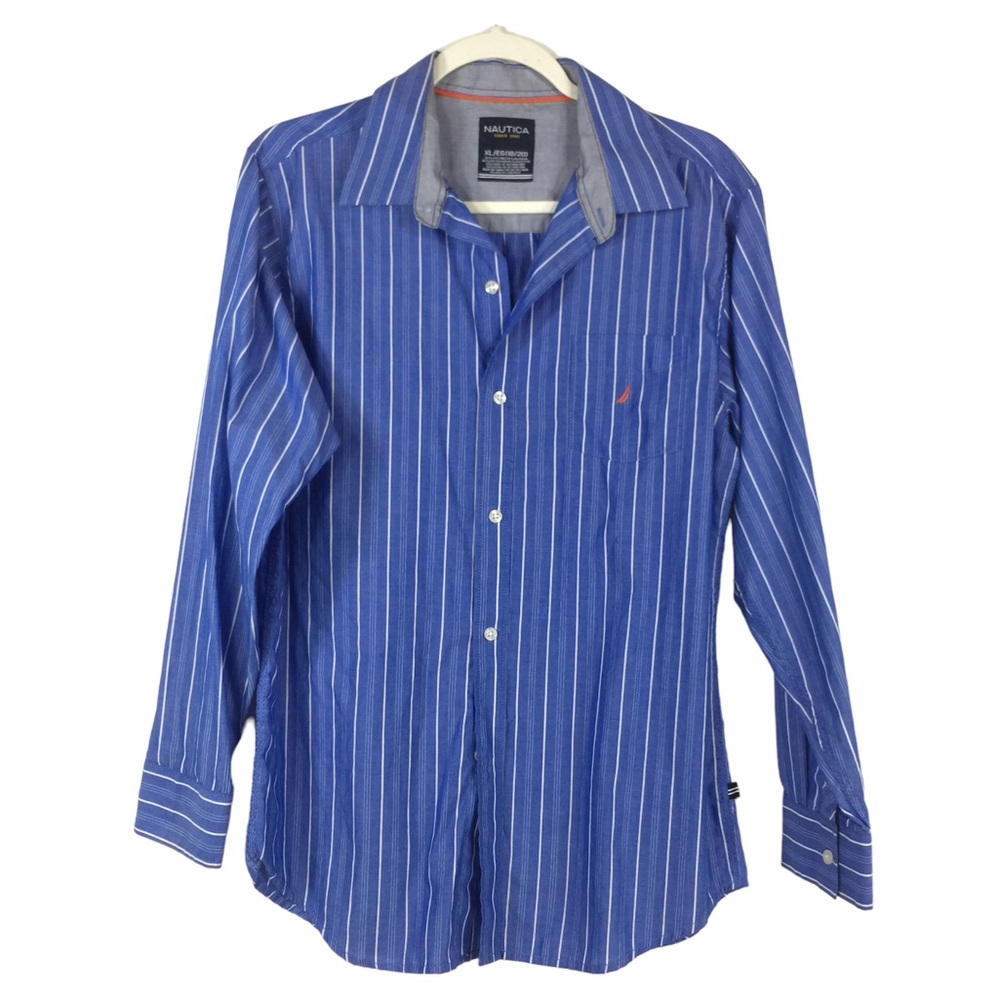 Nautica Striped Button Down Shirt XL